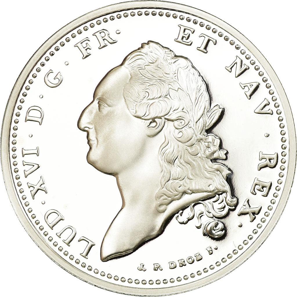 Francia, medaglia, Reproduction de l'Ecu de Calonne 1786, FDC, Argento
