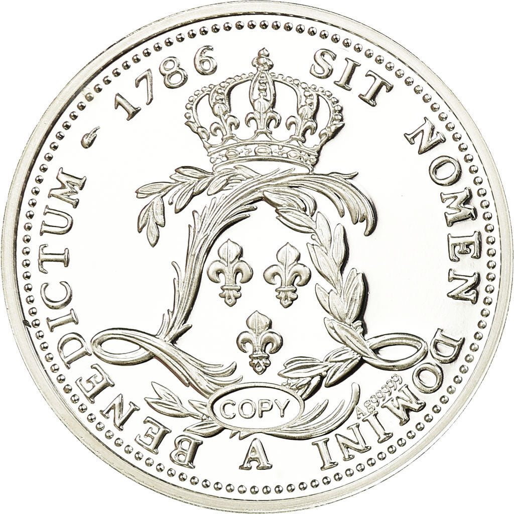 Francia, medaglia, Reproduction de l'Ecu de Calonne 1786, FDC, Argento
