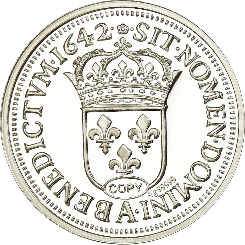França, Medal, Reproduction de l'Ecu de Warin, Louis XIII, 60 Sols, MS(65-70)