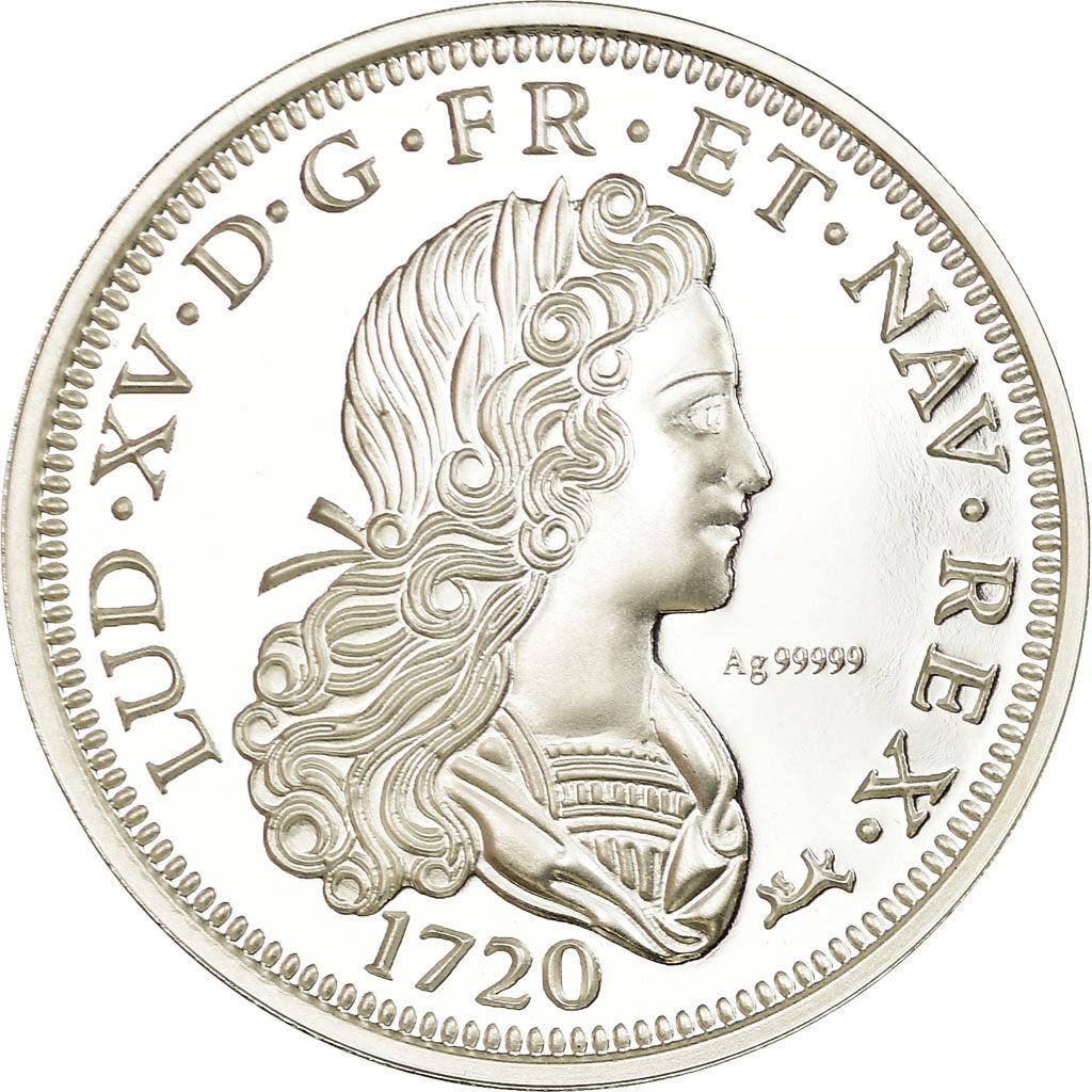 Frankreich, Medaille, Reproduction du Petit Louis d'Argent 1720, Louis XV, STGL