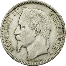Monnaie, France, Napoleon III, Napoléon III, Franc, 1866, Paris, TTB+, Argent
