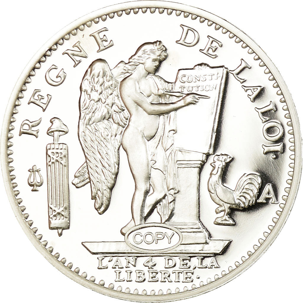 Francia, medaglia, Reproduction, Ecu dit au Génie, Louis XVI, FDC, Argento