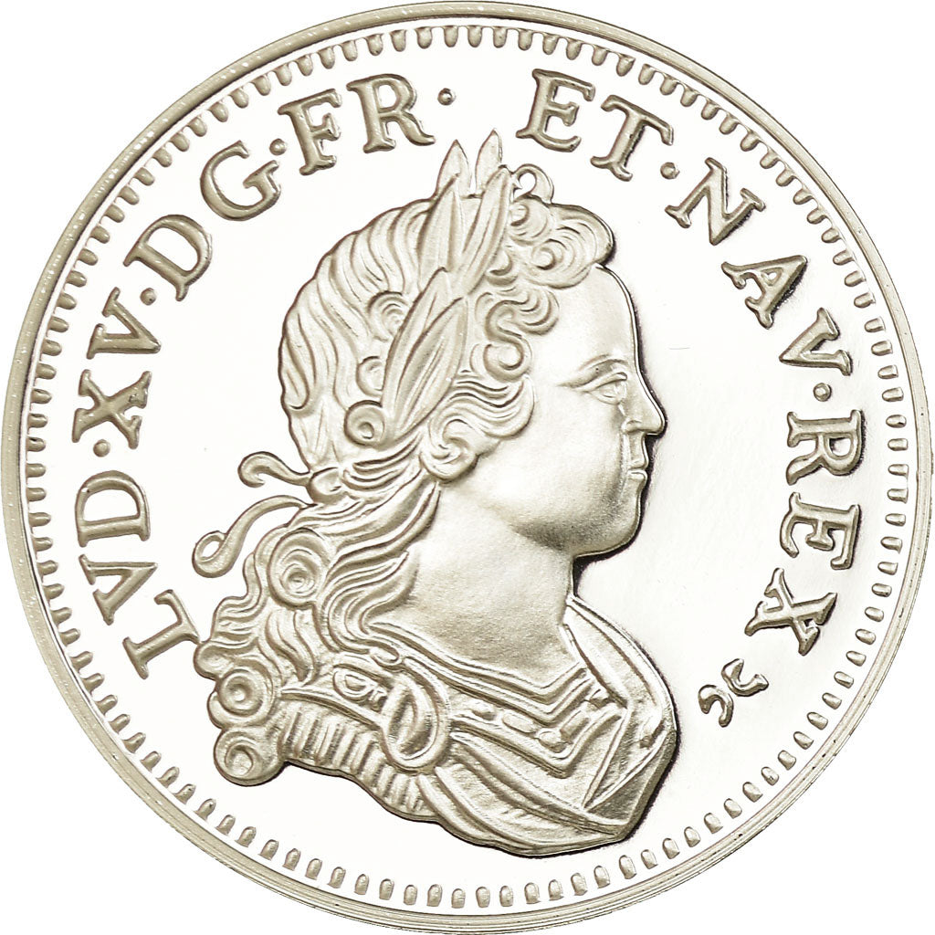 France, Medal, Reproduction de l'Ecu de Navarre, Louis XV, MS(65-70), Silver