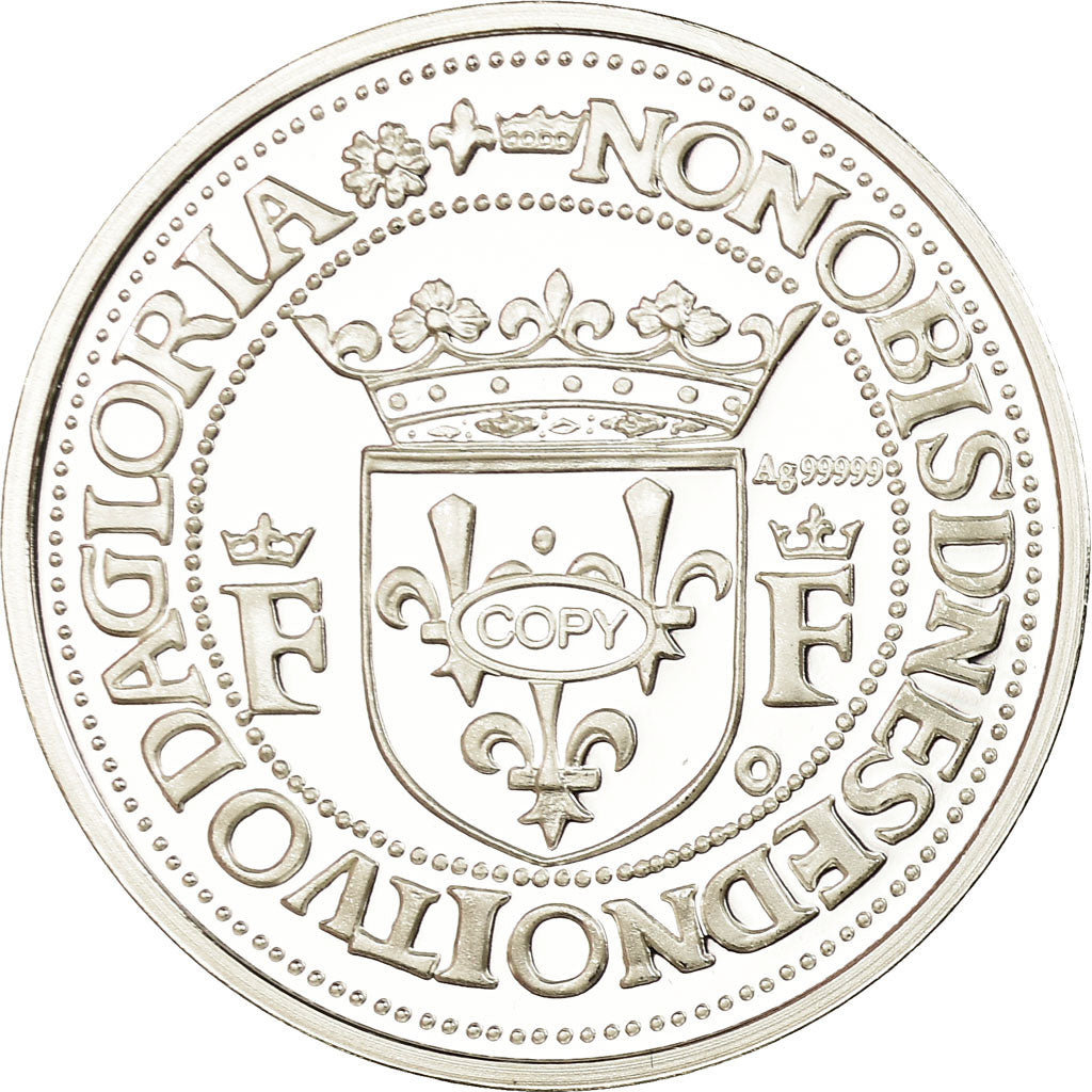 France, Medal, Reproduction Teston de François Ier, MS(65-70), Silver