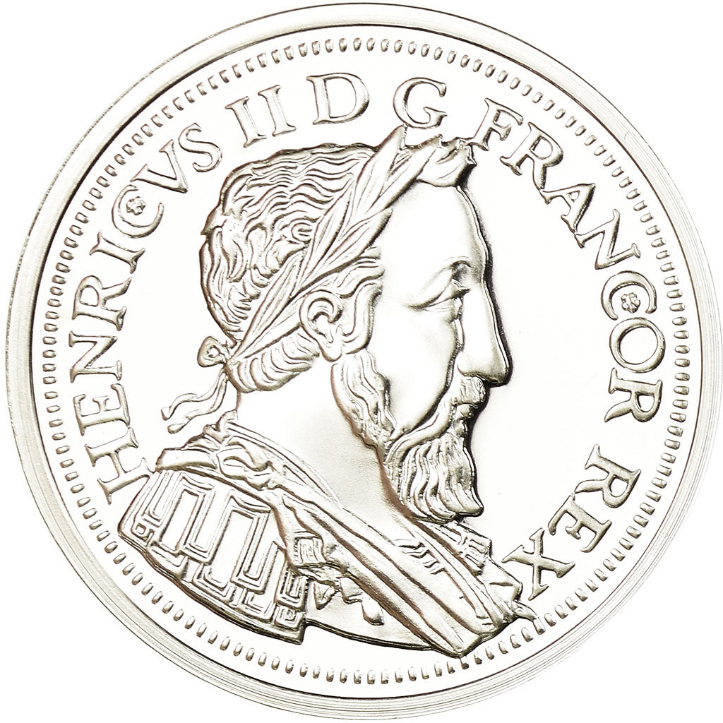 France, Medal, Reproduction, Teston aux Croissants, Henri II, MS(65-70), Silver