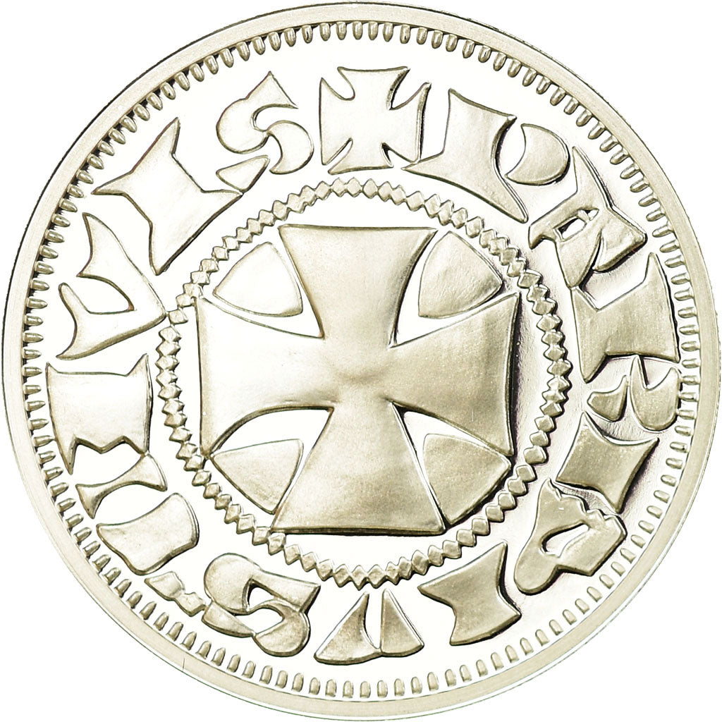 France, Medal, Reproduction du Denier Parisis, Philippe Auguste, MS(65-70)