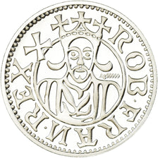 France, Medal, Reproduction denier de Robert II, MS(65-70), Silver