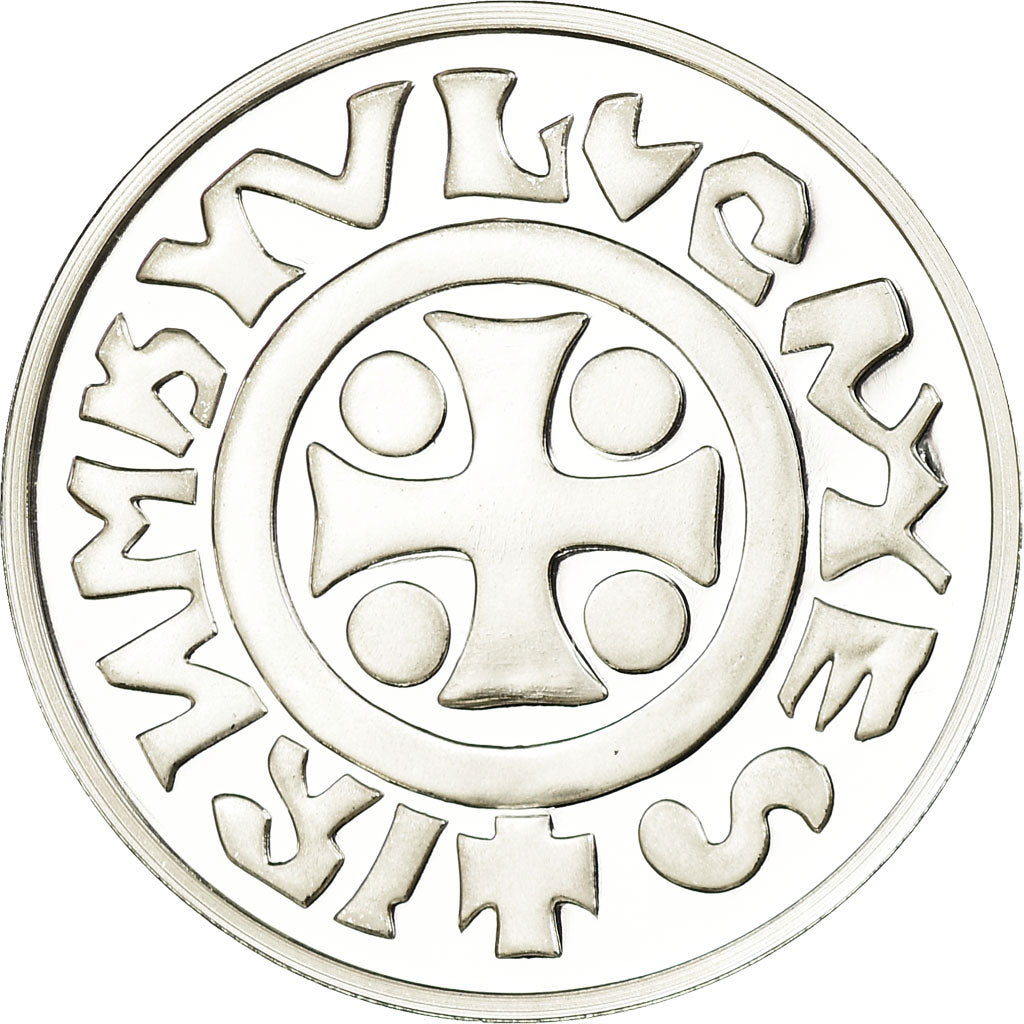 Francja, Medal, Reproduction Monnaie Féodale, MS(65-70), Srebro