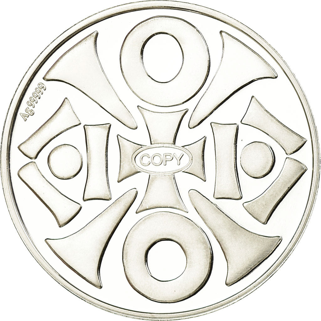 Francja, Medal, Reproduction Monnaie Féodale, MS(65-70), Srebro