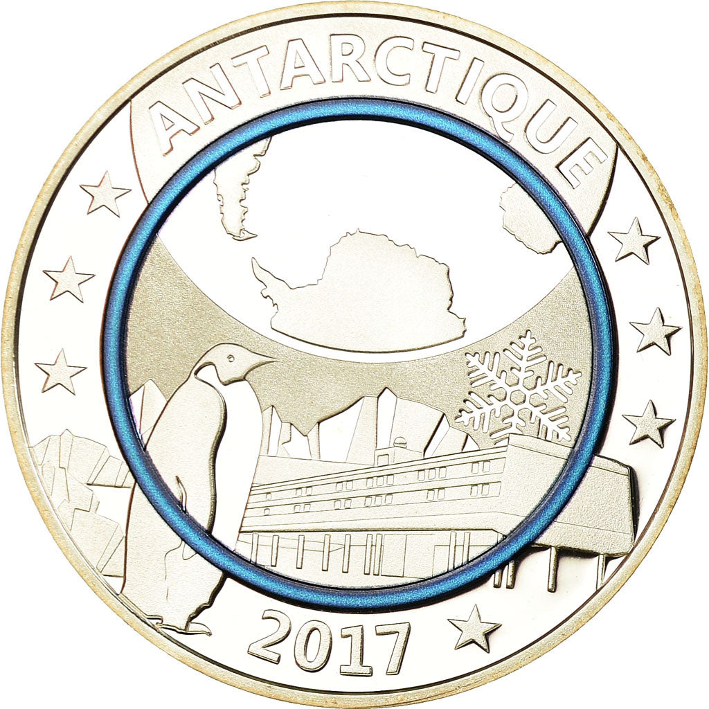 France, Medal, Continent, Antarctique, 2017, MS(65-70), Silver