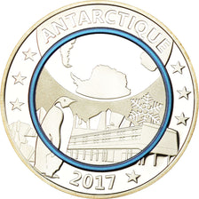 France, Medal, Continent, Antarctique, 2017, MS(65-70), Silver