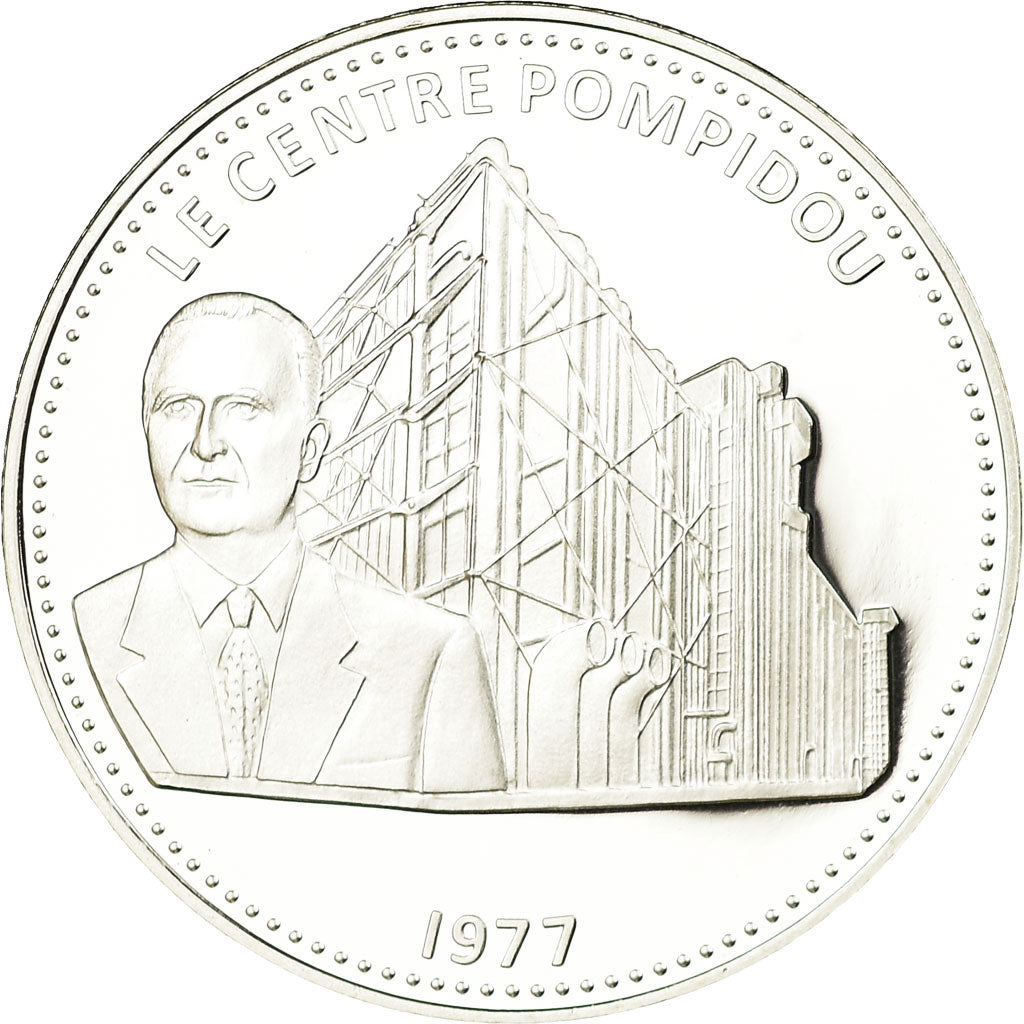 France, Medal, Les Joyaux de Paris, Le Centre Pompidou, MS(65-70), Silver