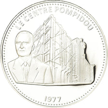 France, Medal, Les Joyaux de Paris, Le Centre Pompidou, MS(65-70), Silver