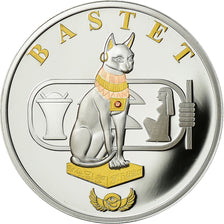 Egypt, Medal, Les Dieux d'Egypte, Bastet, MS(65-70), Silver