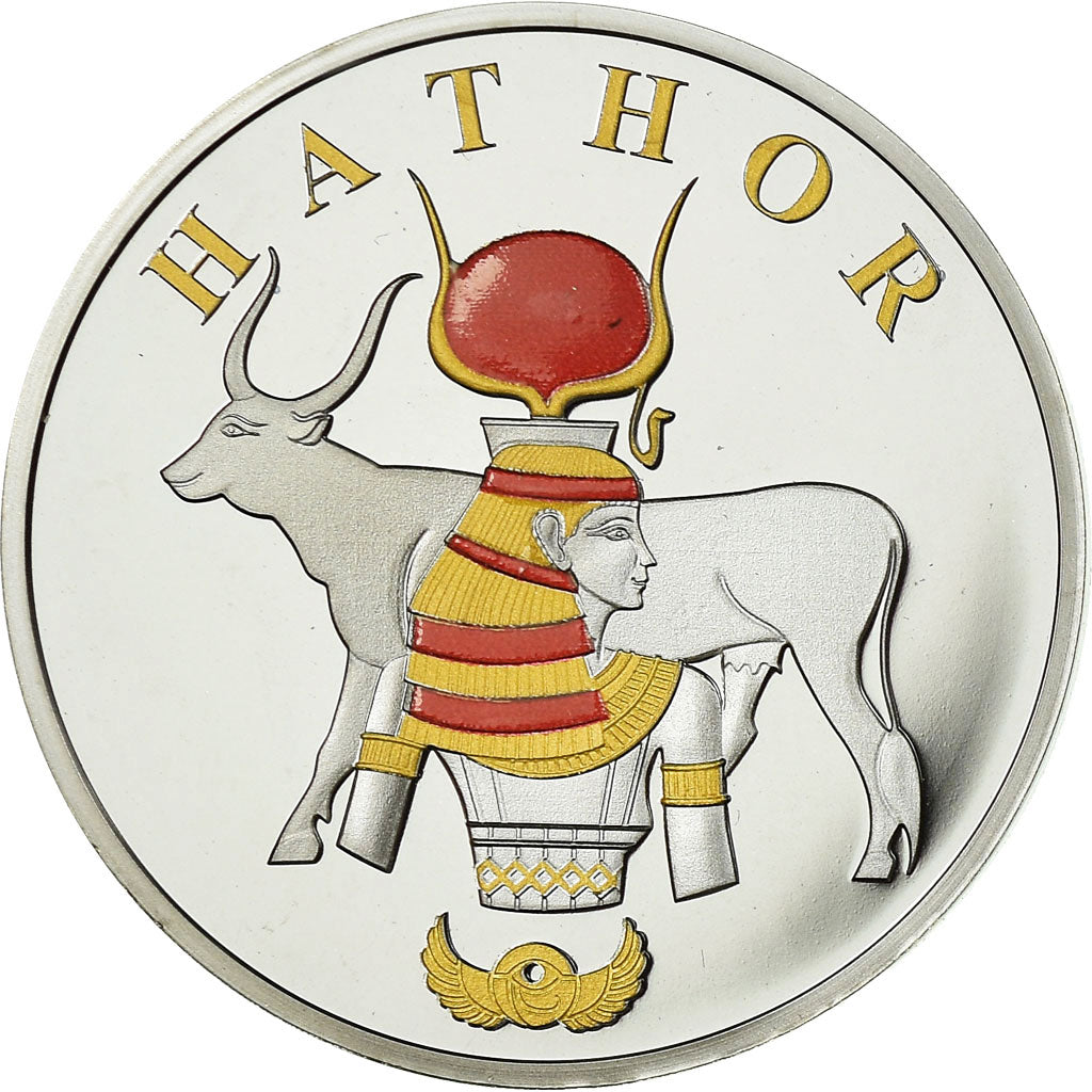 Egypt, Medal, Les Dieux d'Egypte, Athor, MS(65-70), Silver