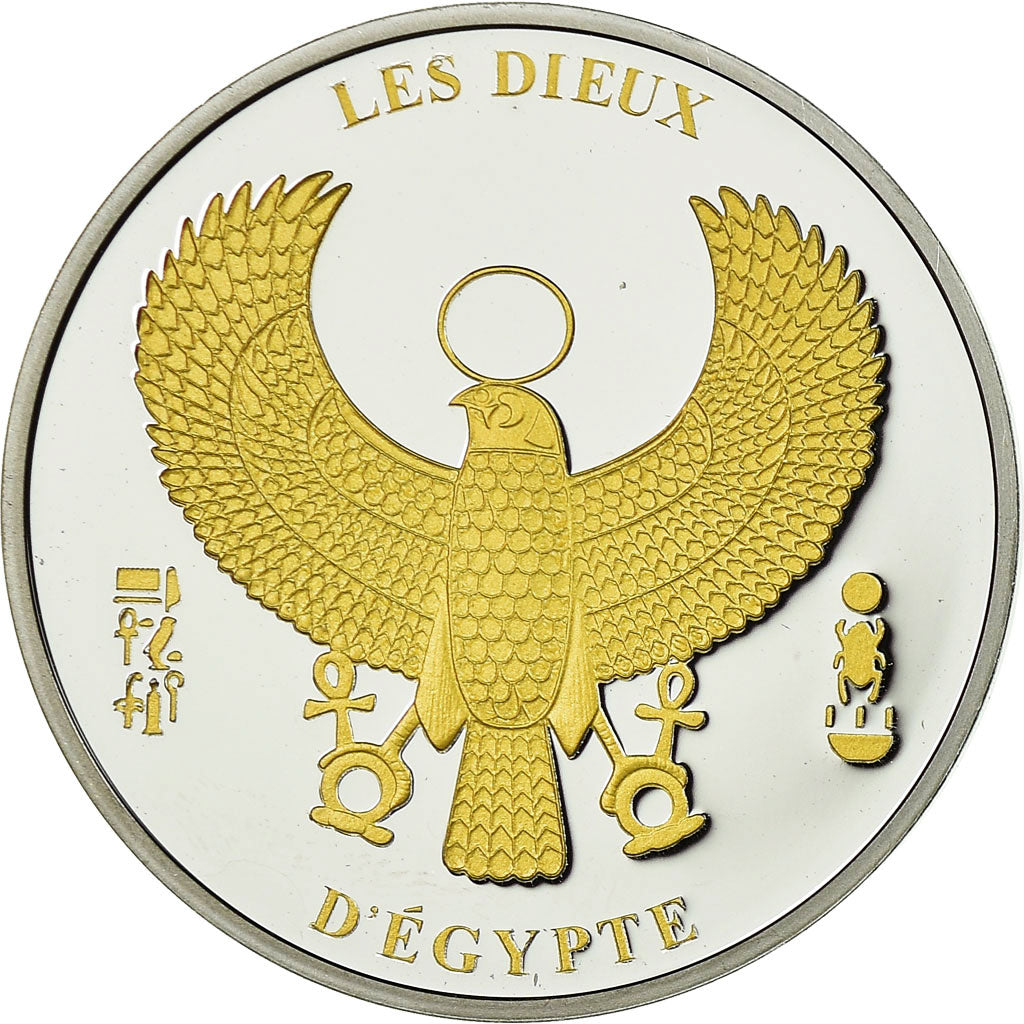 Égypte, Médaille, Les Dieux d'Egypte, Khnoum, FDC, Argent