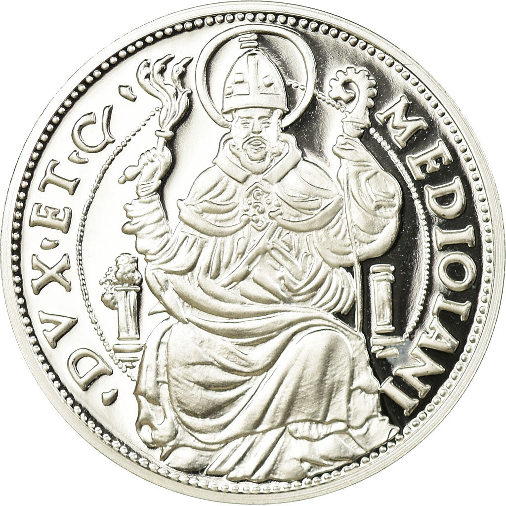France, Medal, Reproduction, Louis XII, Duché de Milan, MS(65-70), Silver