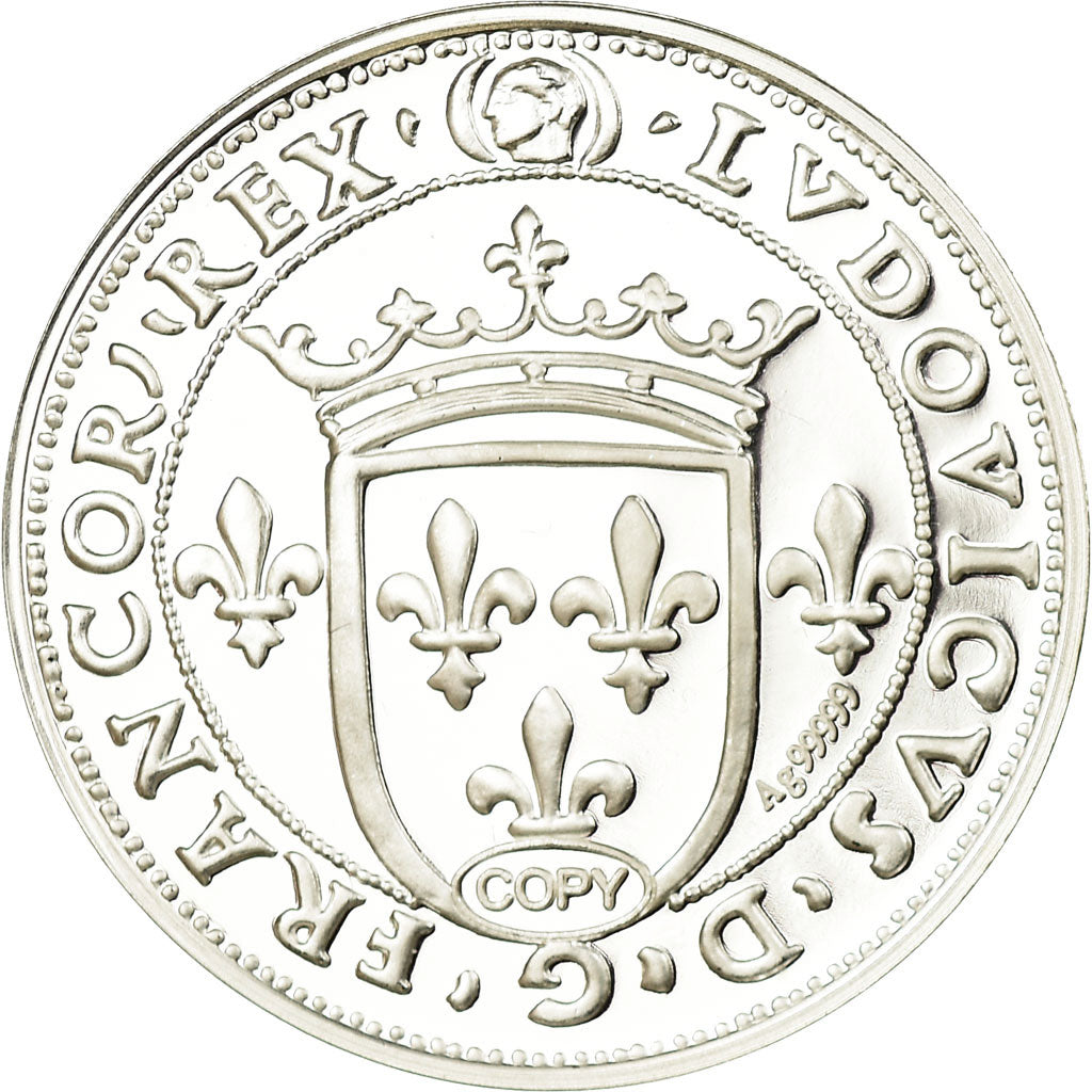 France, Medal, Reproduction, Louis XII, Duché de Milan, MS(65-70), Silver