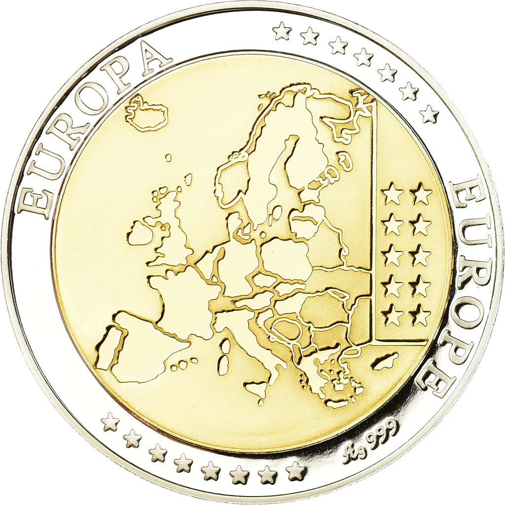 Belgium, Medal, Euro, Europa, MS(65-70), Silver