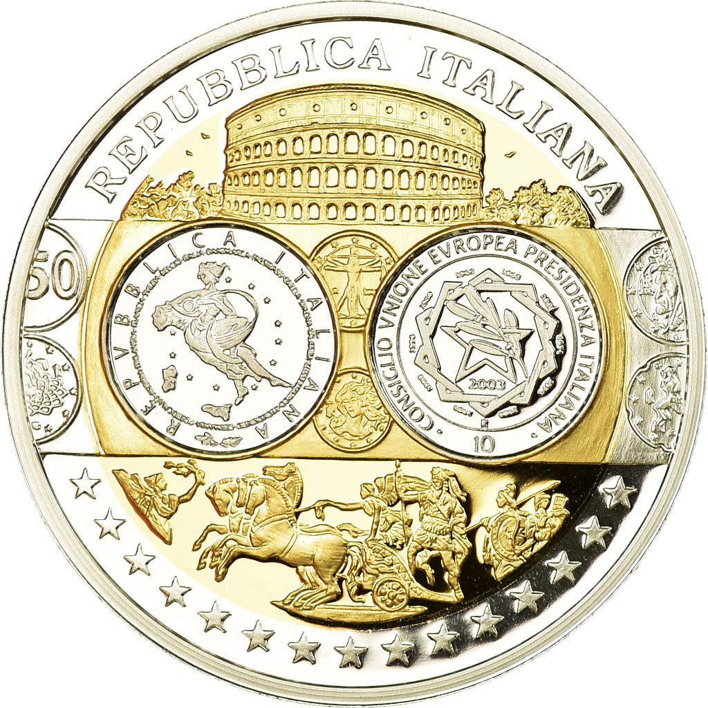 Italien, Medaille, Euro, Europa, STGL, Silber