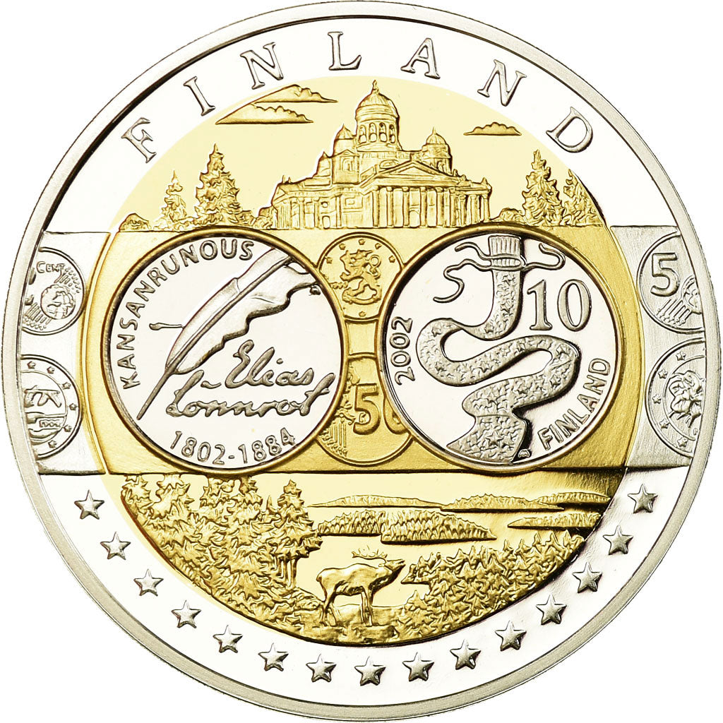 Finlande, Médaille, Euro, Europa, FDC, Argent