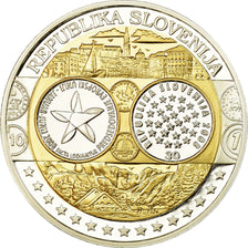 Slovenia, Medal, Euro, Europa, MS(65-70), Silver