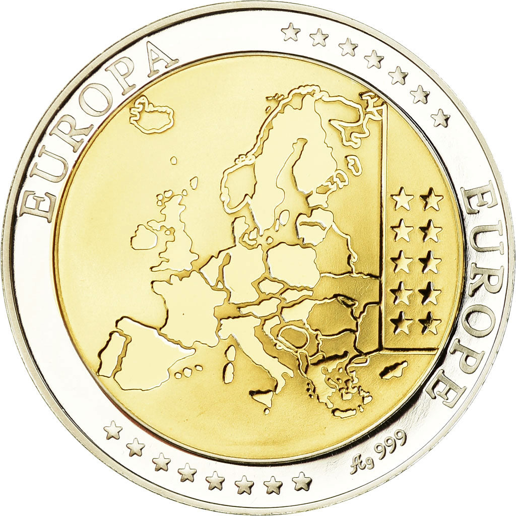 Slovenia, Medal, Euro, Europa, MS(65-70), Silver