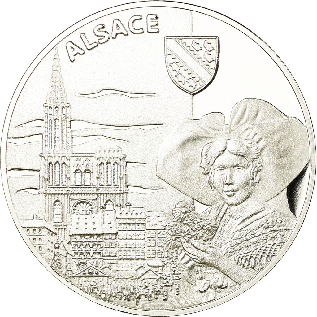 France, Medal, Régions de France, Alsace, MS(65-70), Silver