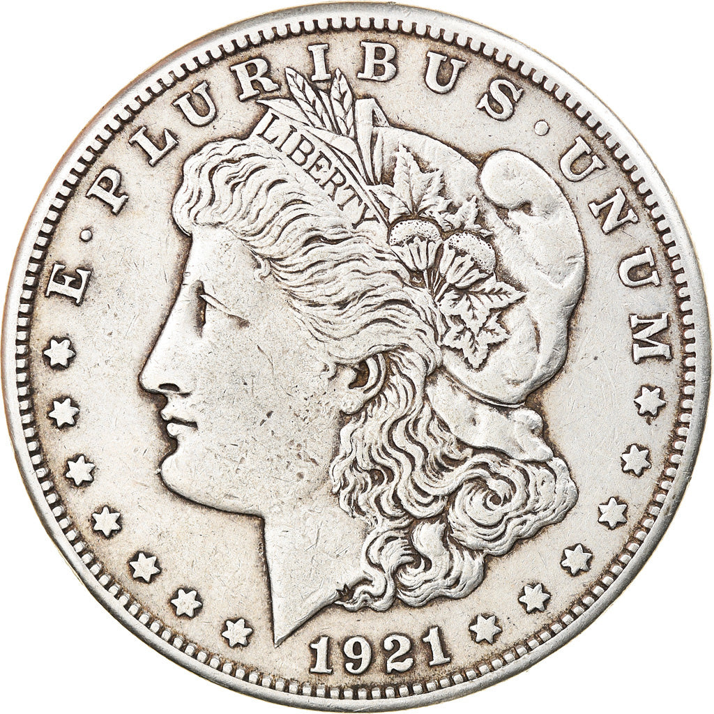 Coin, United States, Morgan Dollar, Dollar, 1921, U.S. Mint, San Francisco