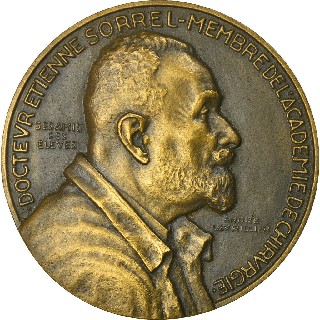 Francja, Medal, Docteur Etienne Sorrel, Académie de Chirurgie, Lavrillier