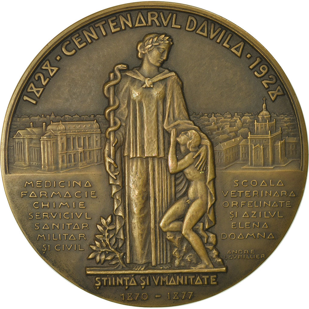 Roumanie, Médaille, Général Docteur Davila, Centenaire de sa Naissance