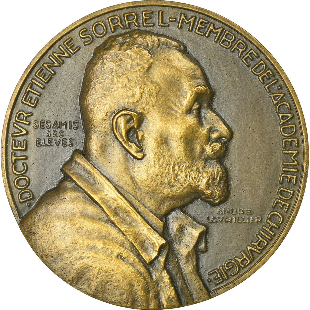 Francja, Medal, Docteur Etienne Sorrel, Académie de Chirurgie, Lavrillier
