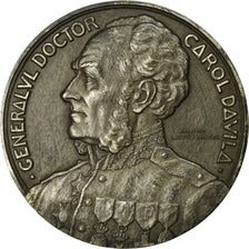 Roumanie, Médaille, Général Docteur Davila, Epreuve d'Auteur, Medicine, 1928