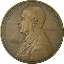 France, Médaille, Joseph Simiand, Professeur au Collège de France, 1933