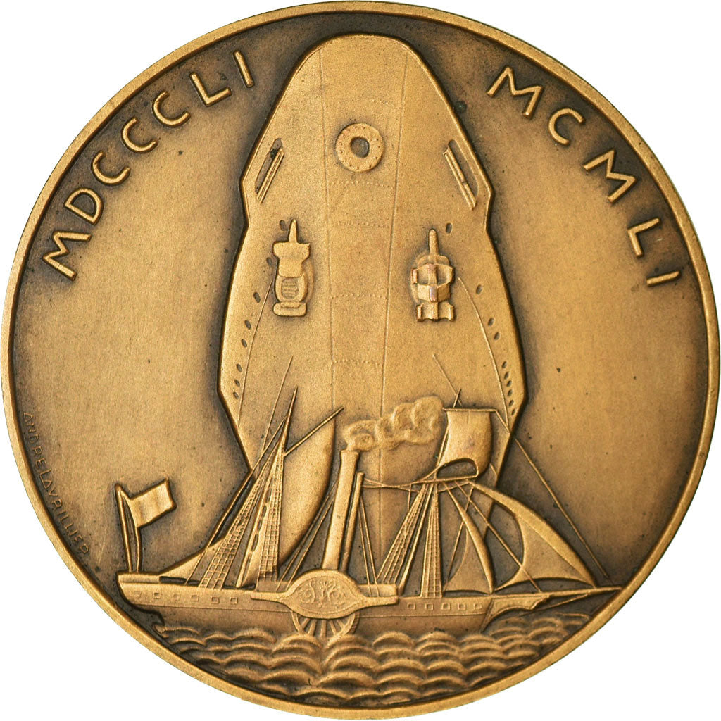 Frankreich, Medaille, Compagnie des Messageries Maritimes, Shipping, 1951