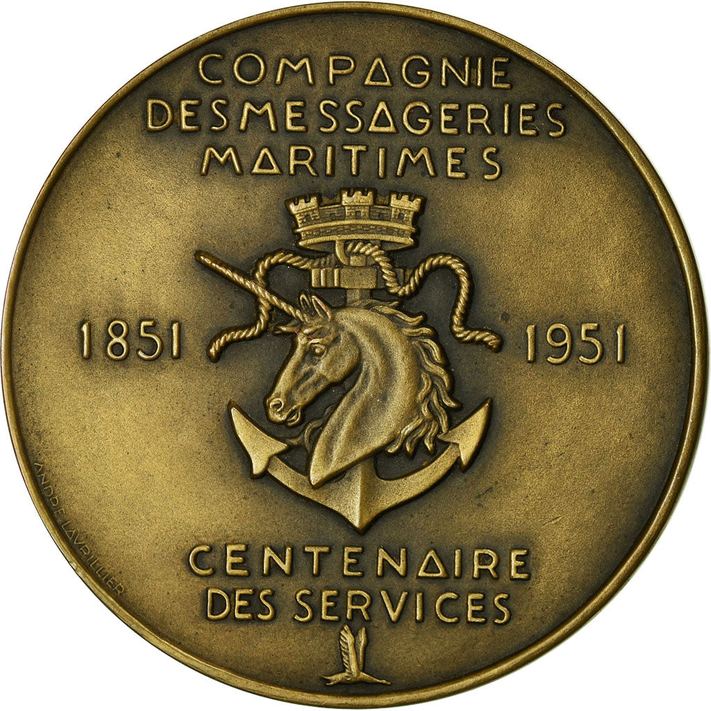 Frankreich, Medaille, Compagnie des Messageries Maritimes, Shipping, 1951