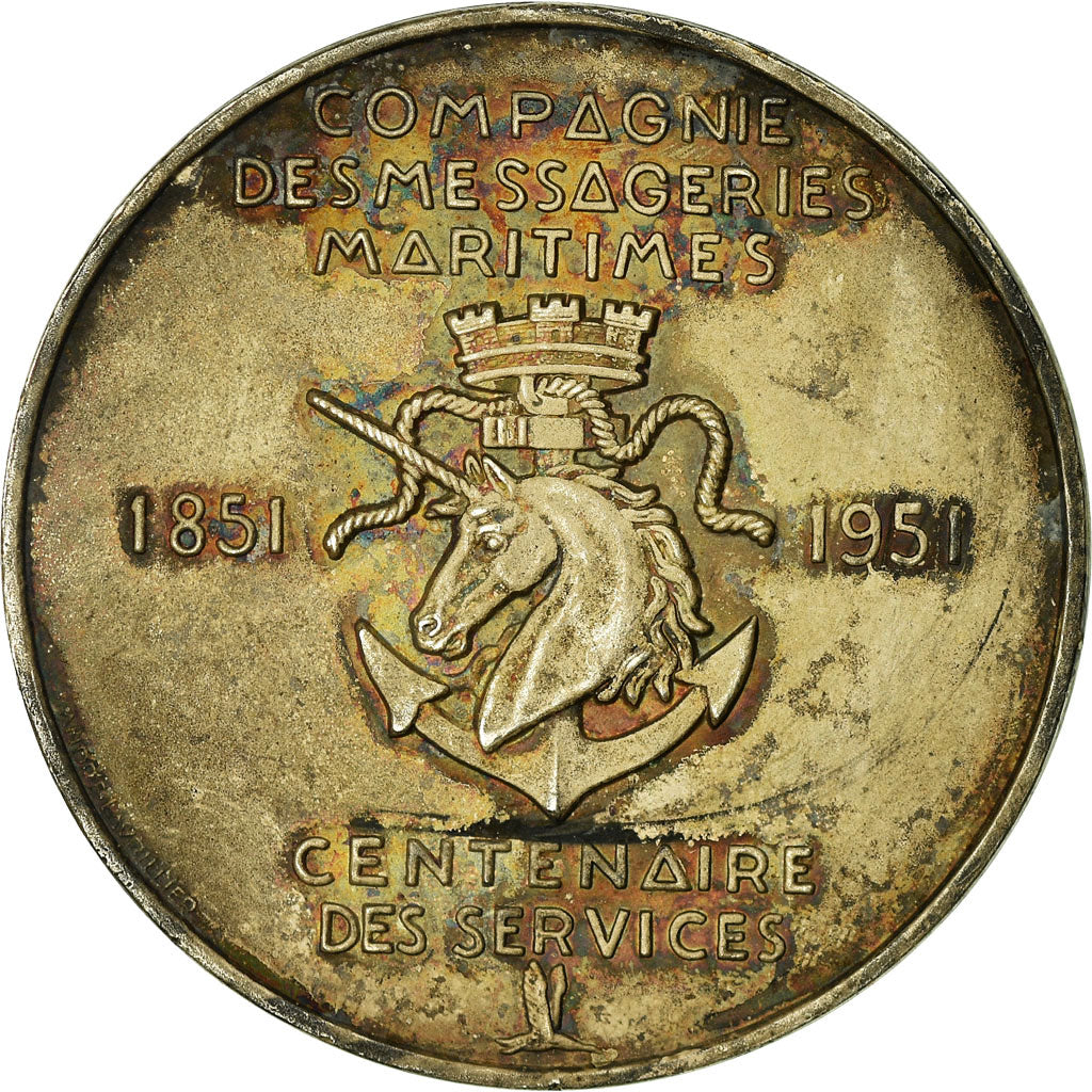 France, Médaille, Compagnie des Messageries Maritimes, Shipping, 1951
