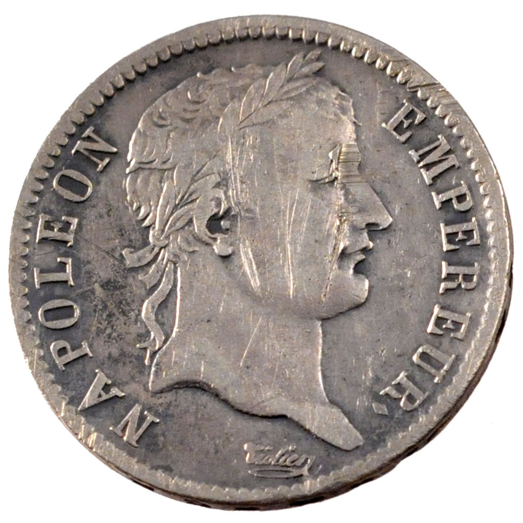 FRANCE, Napoléon I, Franc, 1811, Paris, KM #692.1, VF(30-35), Silver, Gadoury #.