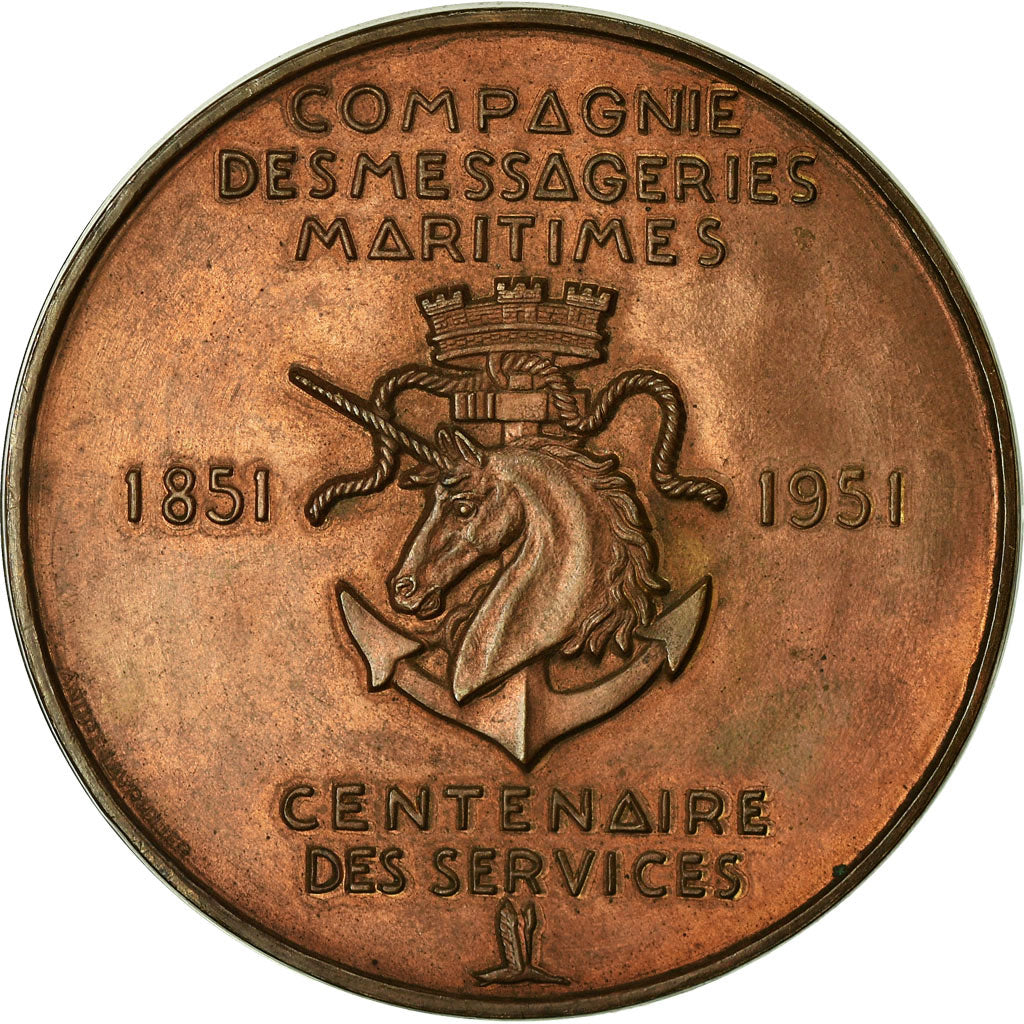 France, Médaille, Compagnie des Messageries Maritimes, Shipping, 1951