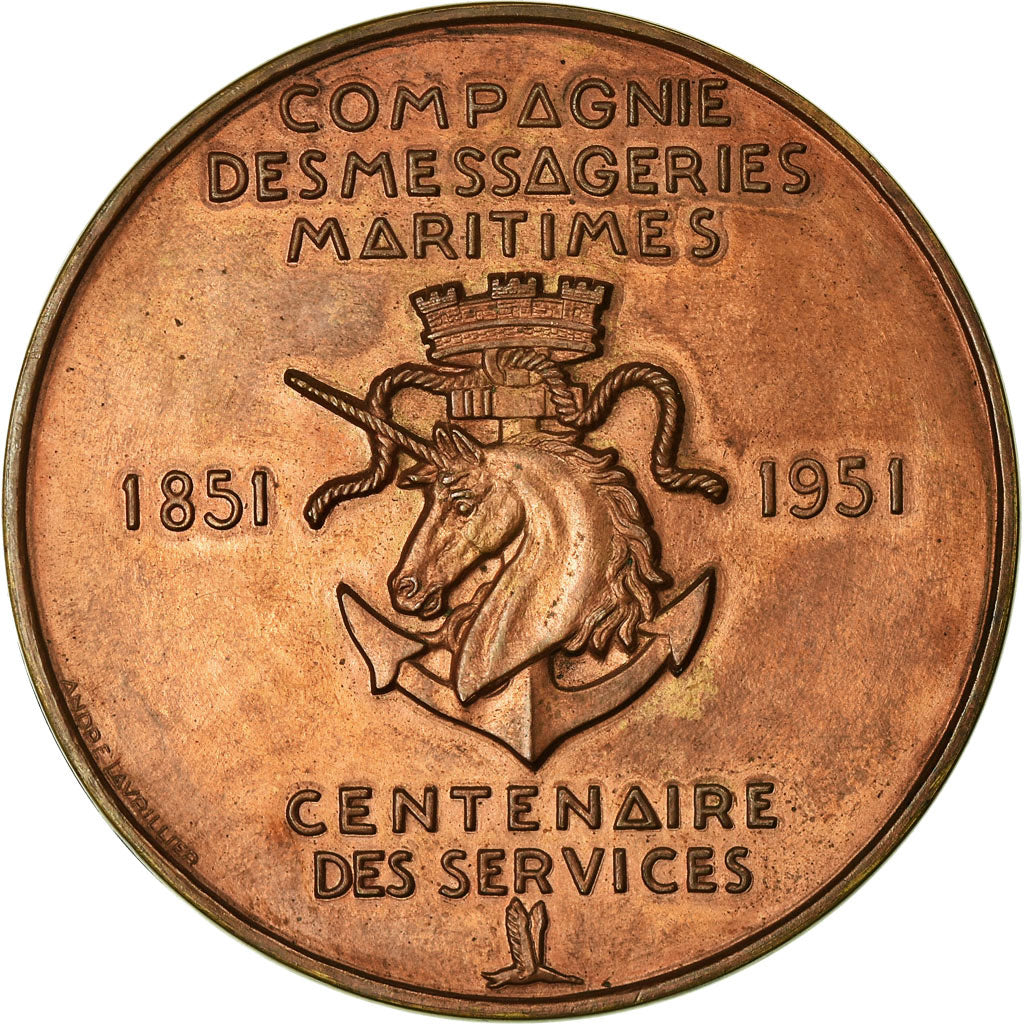 France, Médaille, Compagnie des Messageries Maritimes, Shipping, 1951