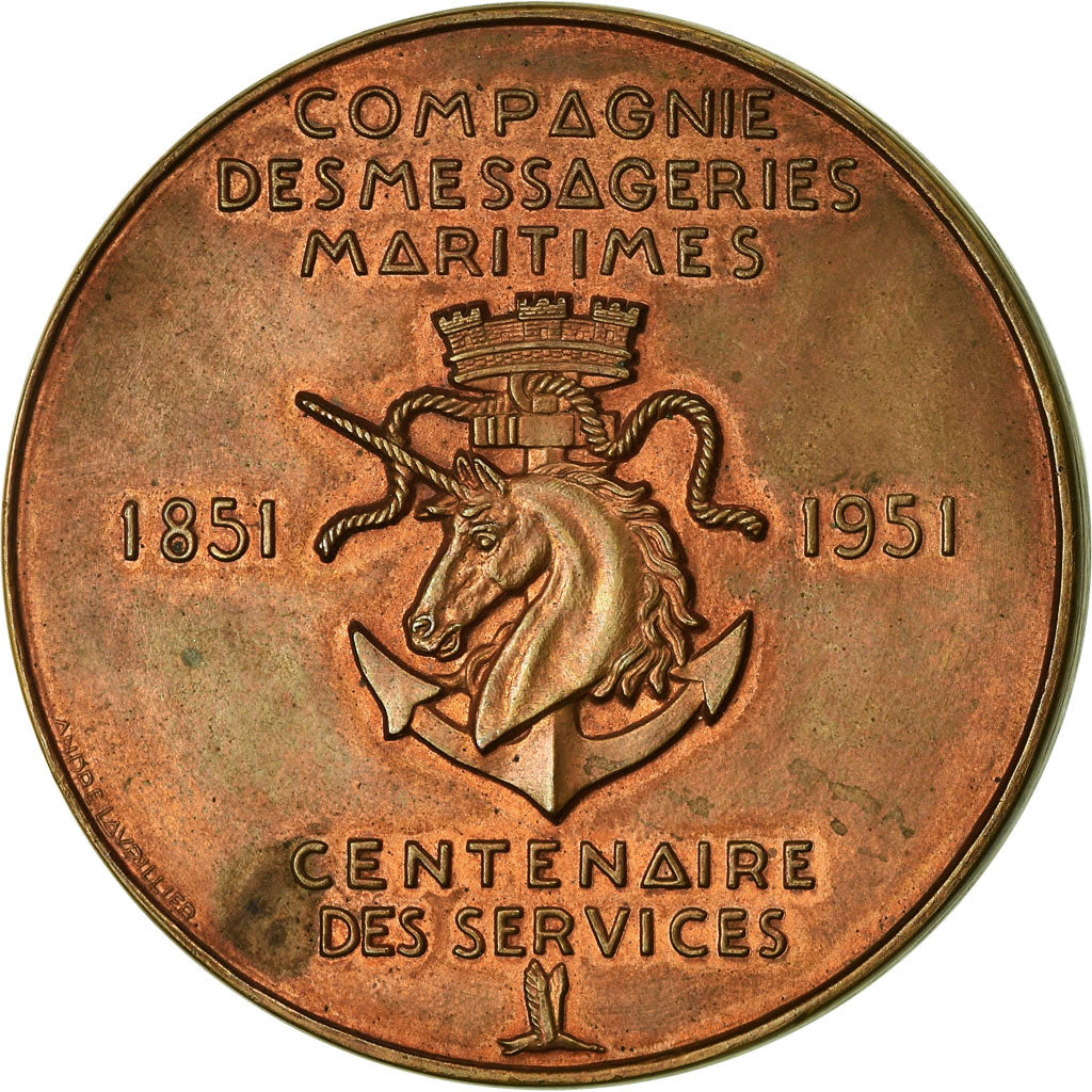 France, Médaille, Compagnie des Messageries Maritimes, Shipping, 1951