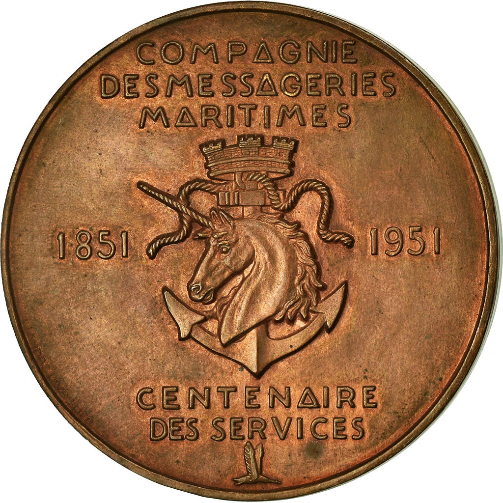 France, Médaille, Compagnie des Messageries Maritimes, Shipping, 1951