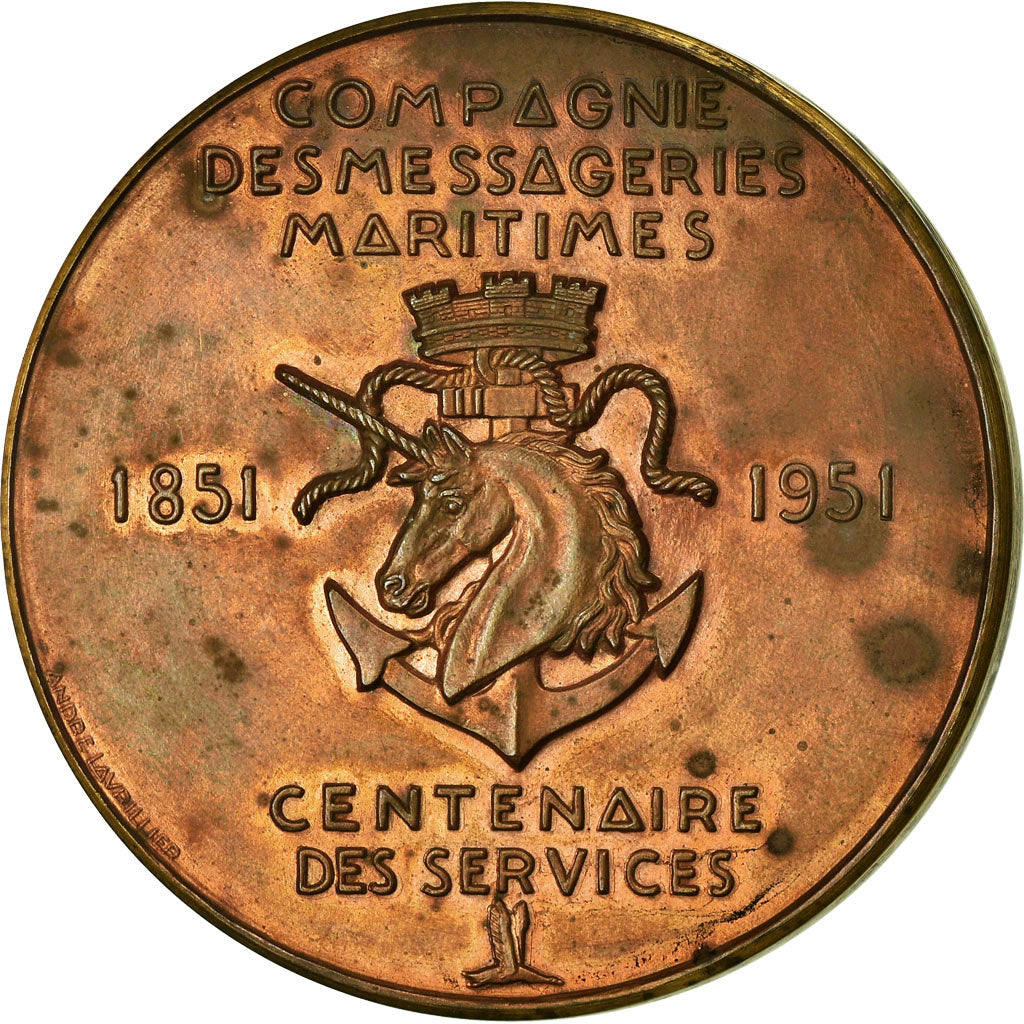 France, Médaille, Compagnie des Messageries Maritimes, Shipping, 1951