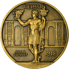 Francia, medalla, Bligny, Reims, Politics, Society, War, 1918, Lavrillier, SC+