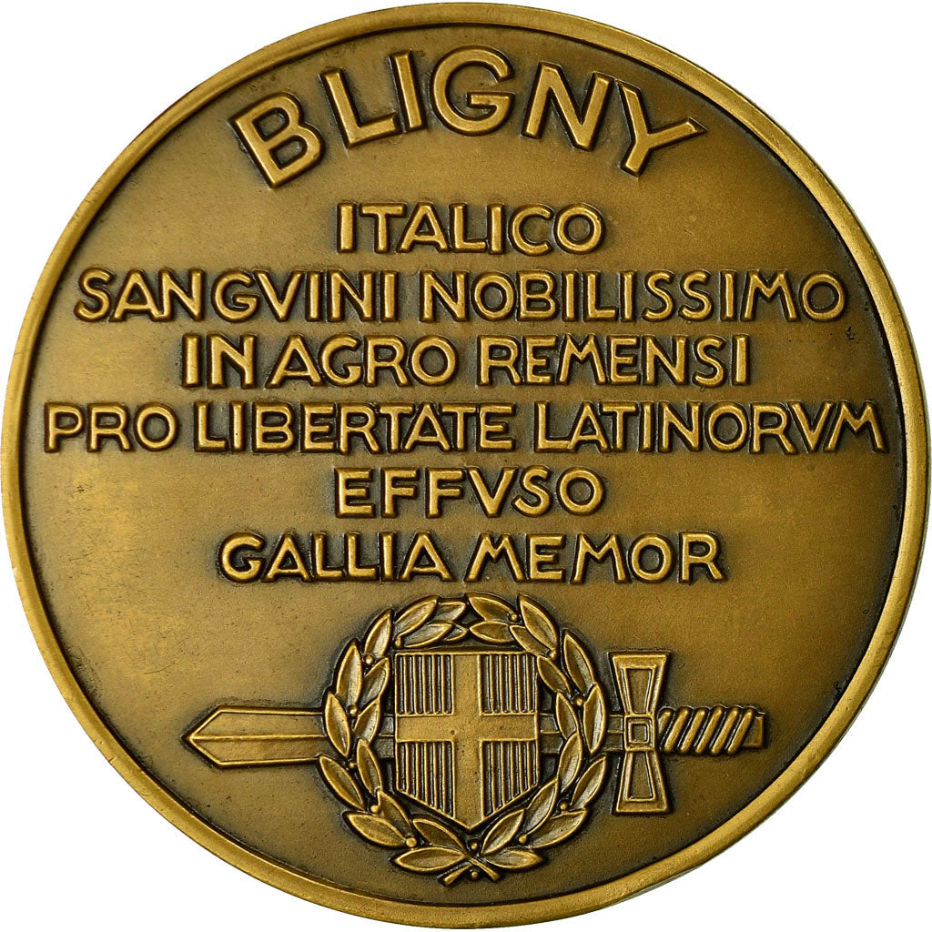 Francia, medalla, Bligny, Reims, Politics, Society, War, 1918, Lavrillier, SC+