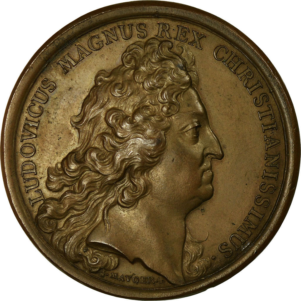França, Medal, Louis XIV, Prise de Dixmude et Deinze, 1695, Mauger, MS(60-62)