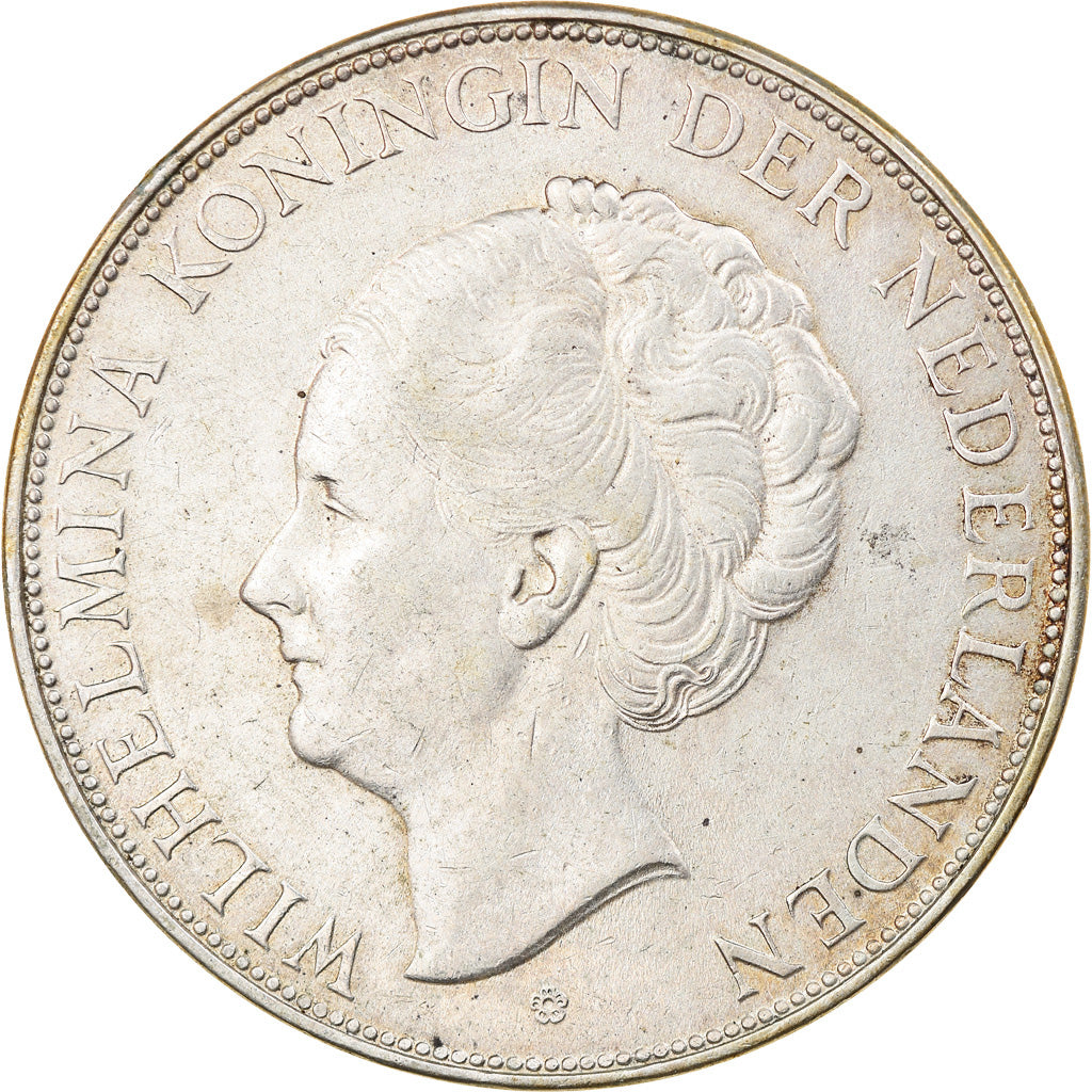 Coin, Netherlands, Wilhelmina I, 2-1/2 Gulden, 1939, AU(50-53), Silver, KM:165