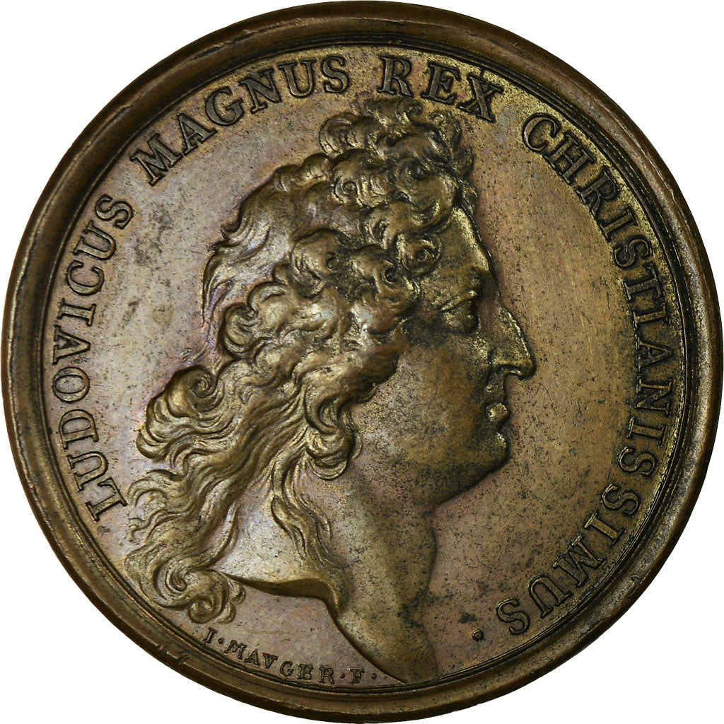 Frankreich, Medaille, Louis XIV, Bombardement de Gênes, 1684, Mauger, SS+