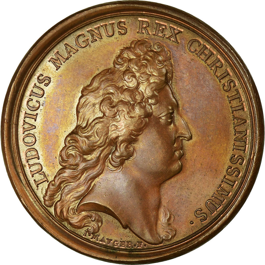France, Medal, Louis XIV, Mariage du Roi, 1660, Mauger, AU(55-58), Bronze