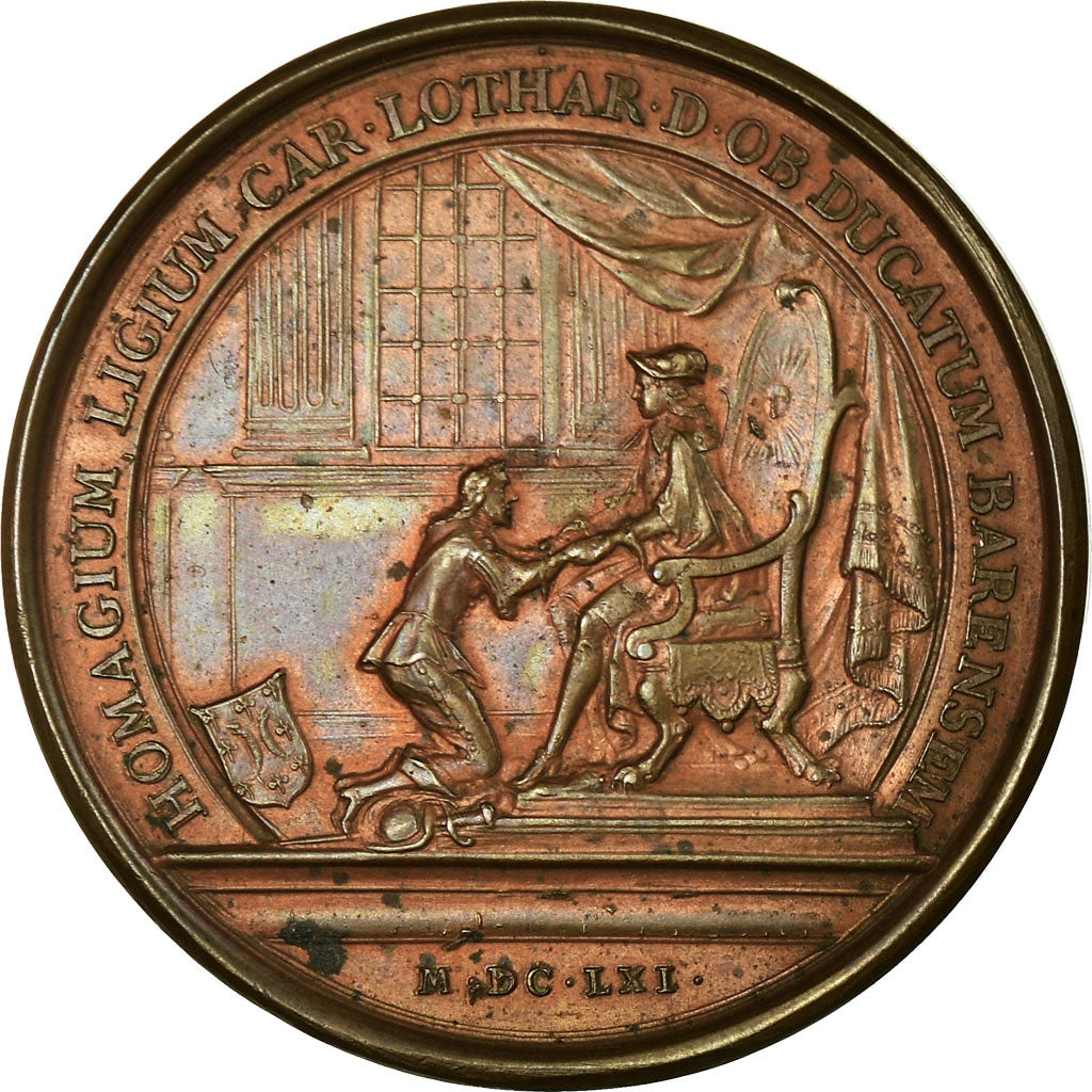 France, Medal, Louis XIV, Le Duc Charles IV de Lorraine, 1661, Mauger